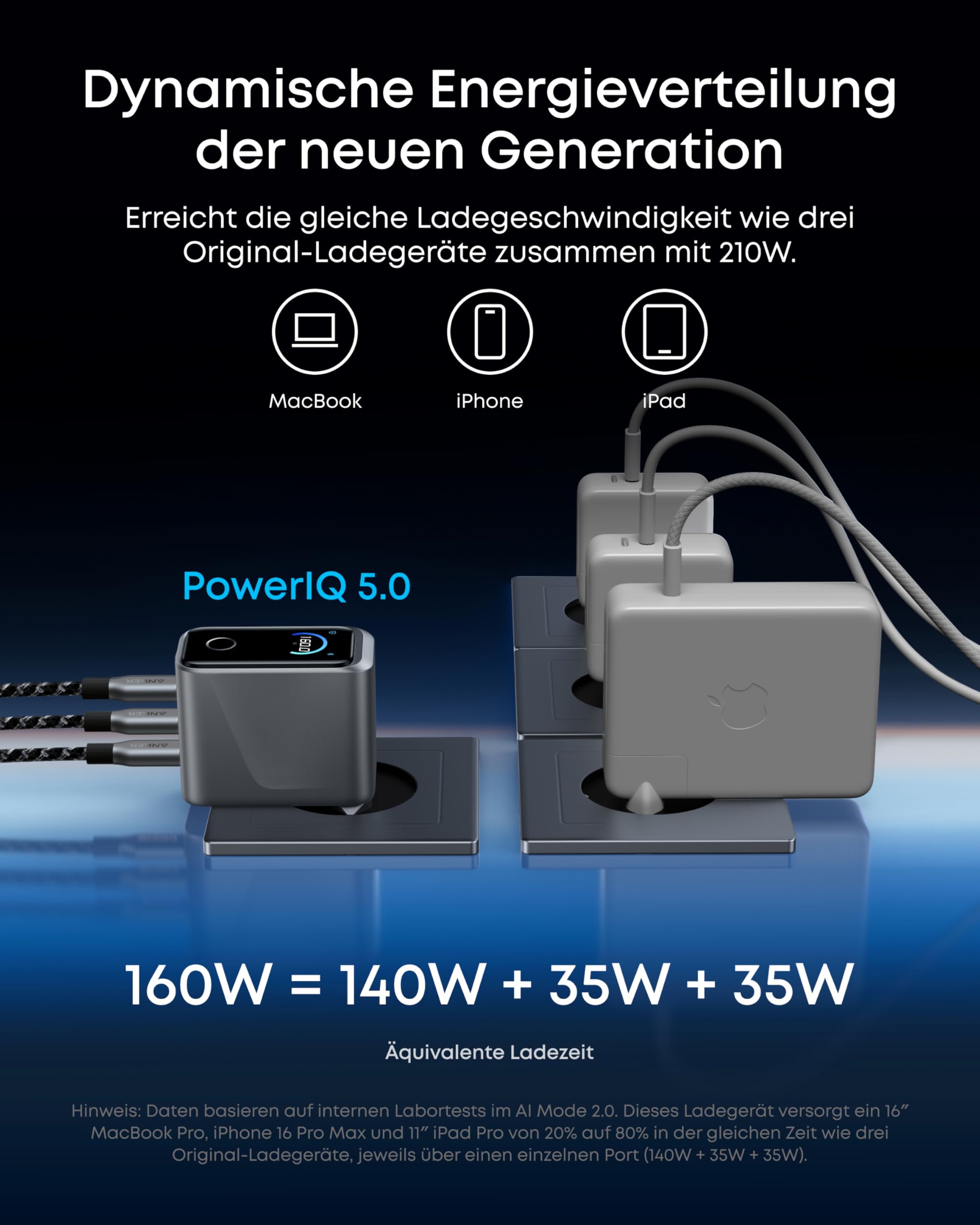 anker-prime-160w-gan-usb-c-ladeger-t-3-port-mit-display image 3