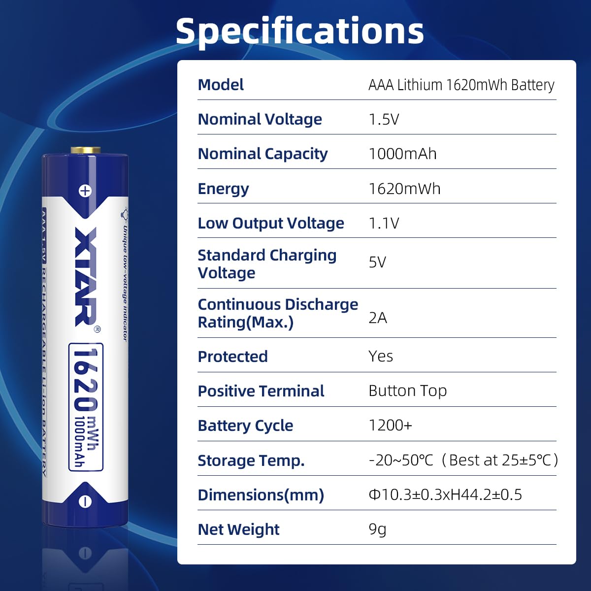 xtar-aaa-lithium-akkus-1-5v-8er-pack-1620mwh image 6