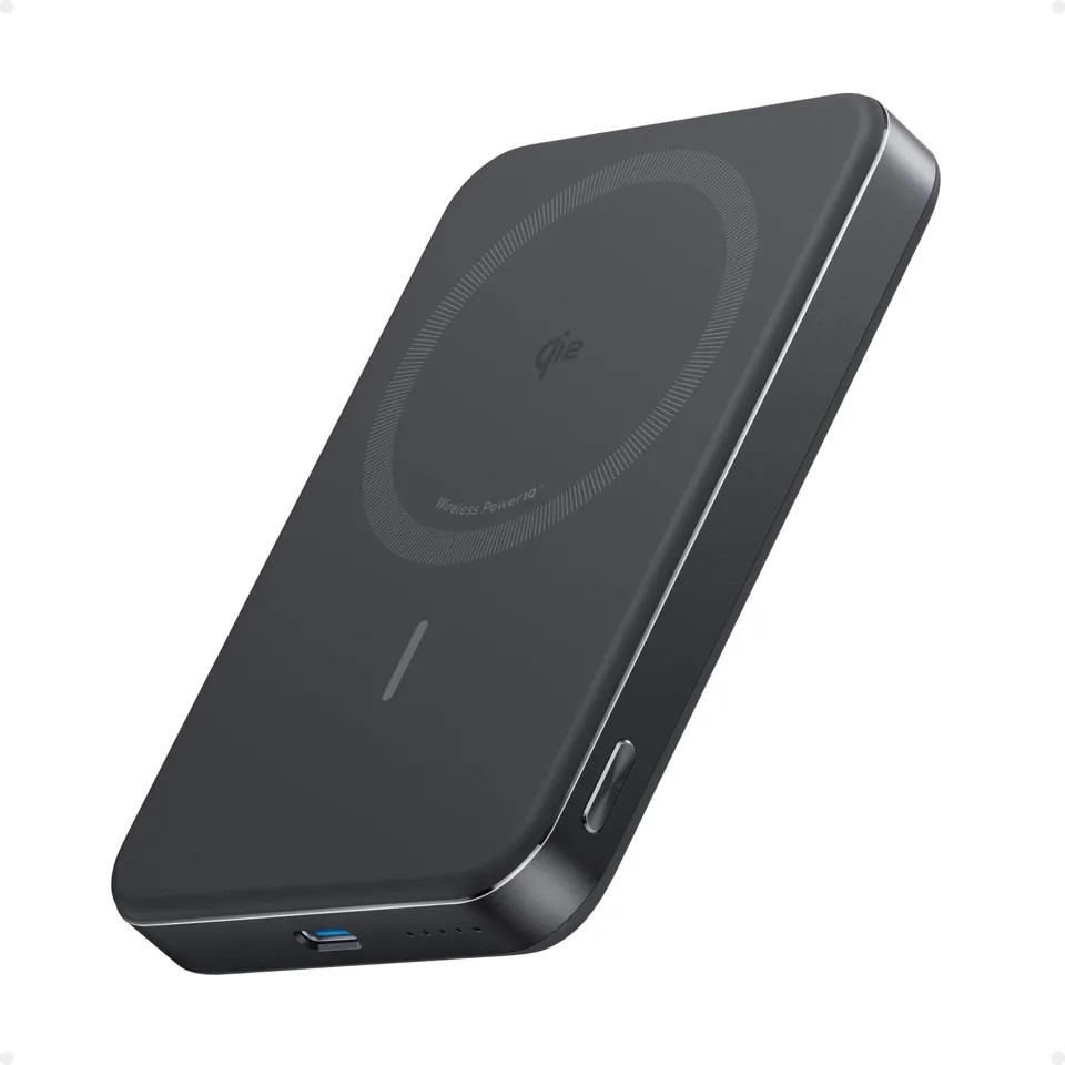 anker-maggo-powerbank-10000mah-slim-magnetisch-schwarz-qi2-15w image 1