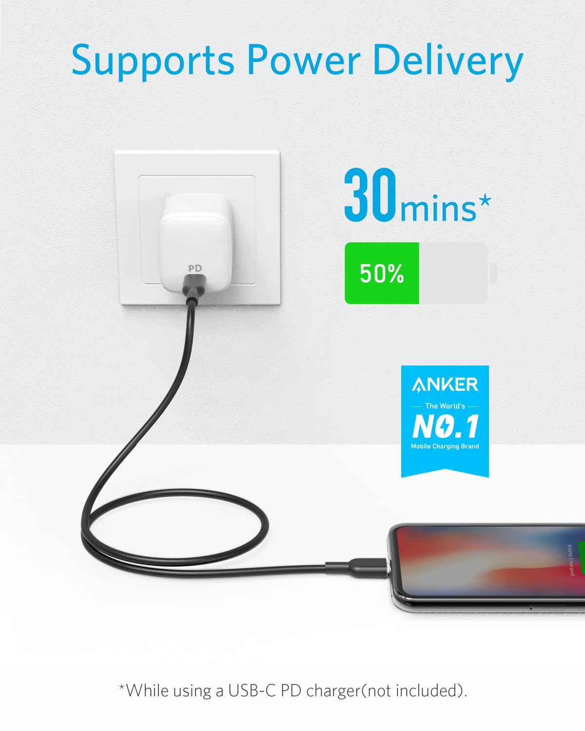 anker-powerline-ii-usb-c-lightning-kabel-0-9m-mfi-schwarz image 2