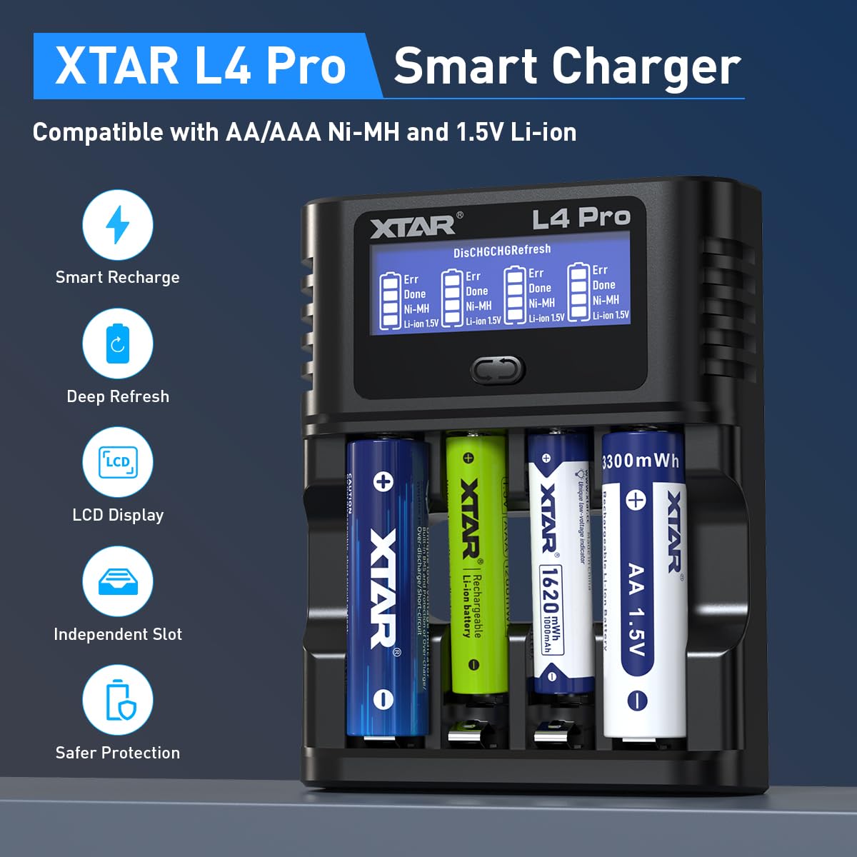 xtar-l4-pro-aa-aaa-ladeger-t-ni-mh-li-ionen-4-fach image 4