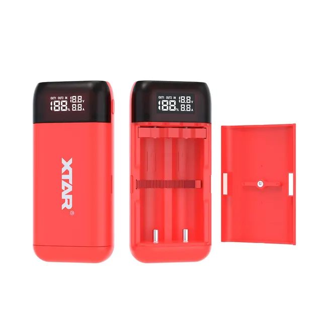 xtar-pb2sl-akku-ladeger-t-18650-21700-rot-powerbank image 1