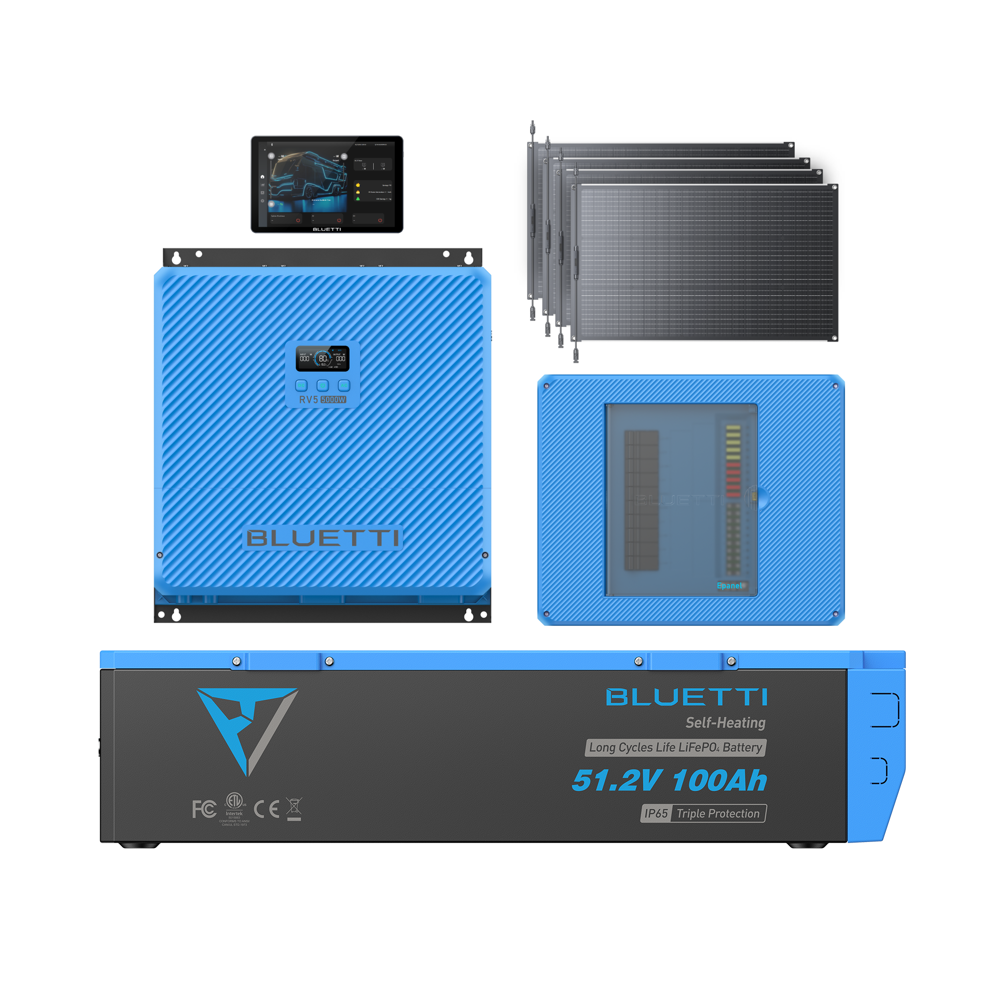 bluetti-charger-rv5-b4810-epanel-epad-400w-ladeset image 1