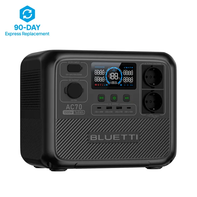 bluetti-ac70-1000w-768wh-powerstation-100w-solar-kit-lifepo4 image 1