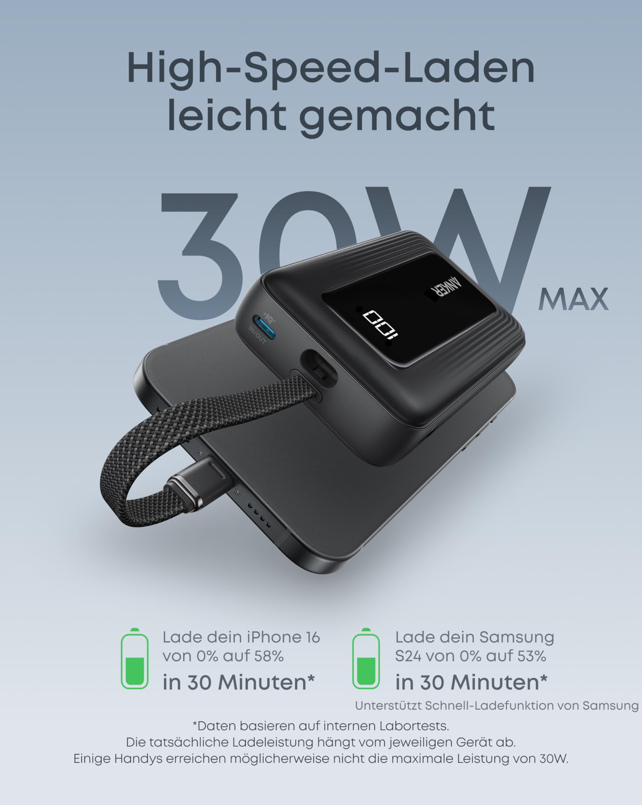 anker-zolo-powerbank-20000-mah-30w-mit-integriertem-usb-c-kabel-in-schwarz image 2
