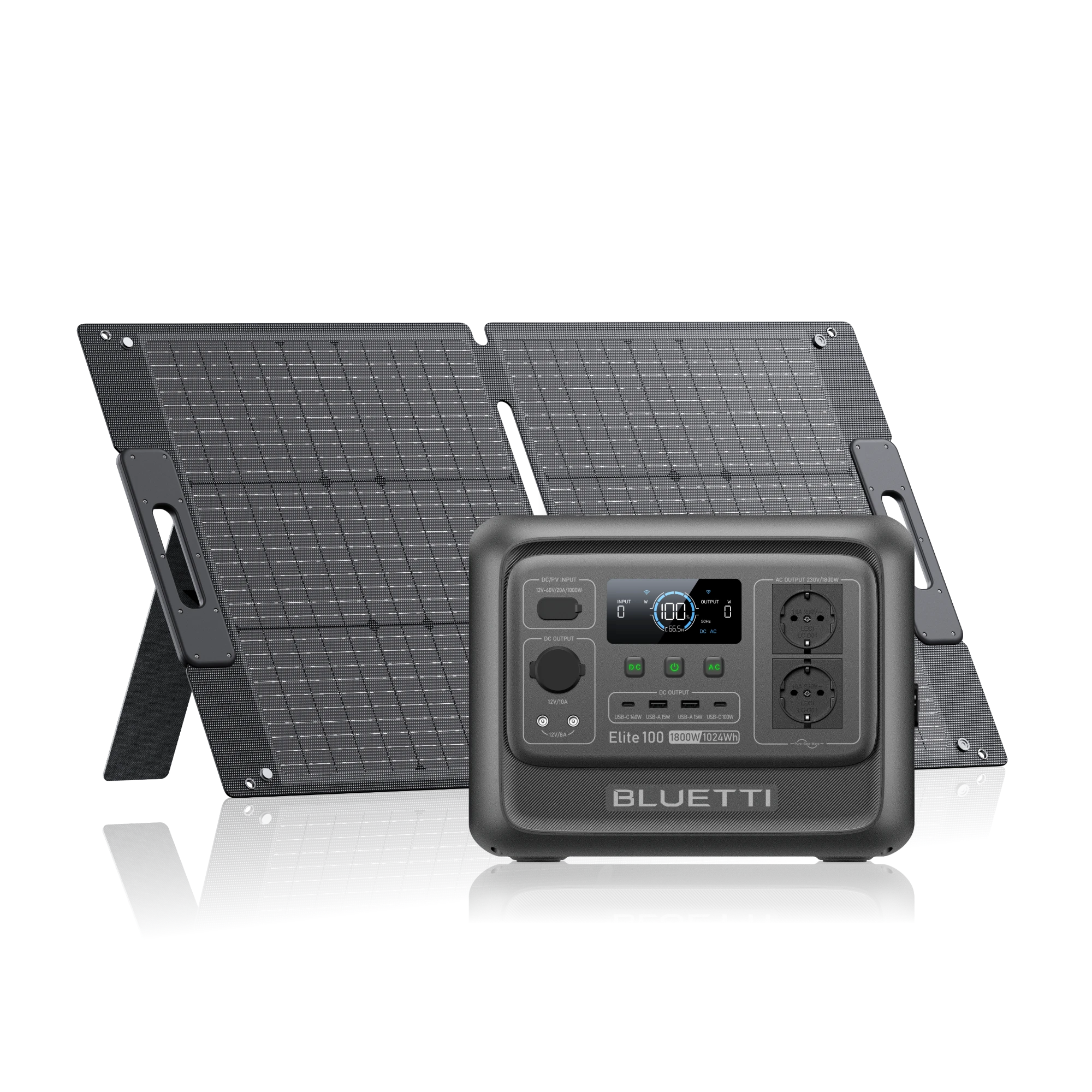bluetti-elite-100-v2-powerstation-1024wh-1800w-100w-solar-kit image 1
