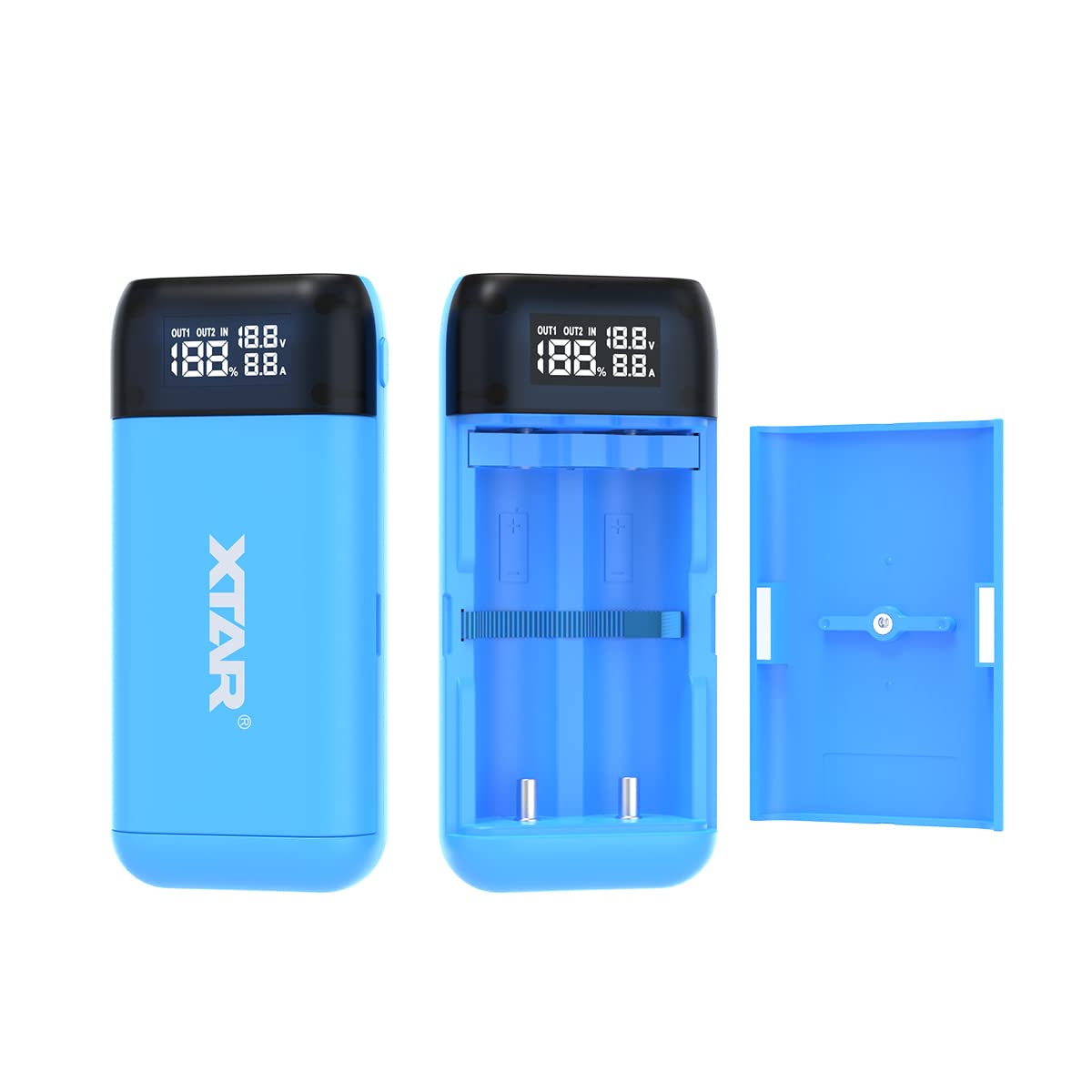 xtar-pb2sl-pb-charger-18650-21700-blau-ohne-akku image 1