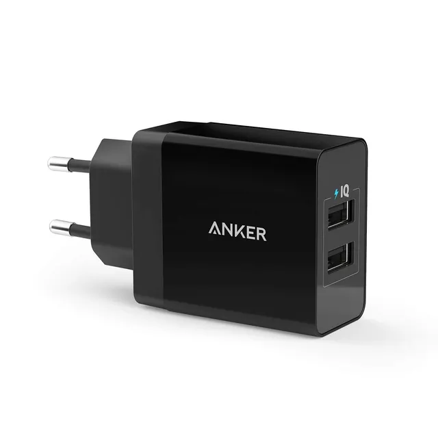 anker-chargers-24w-2-port-usb-ladeger-t-schwarz-mit-poweriq image 1
