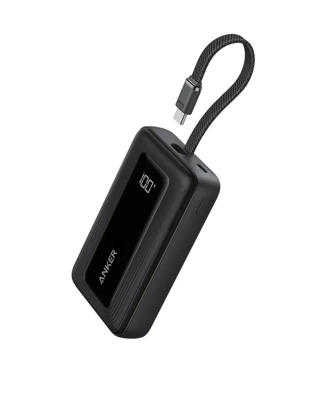 anker-zolo-powerbank-20000-mah-30w-mit-integriertem-usb-c-kabel-in-schwarz image 1
