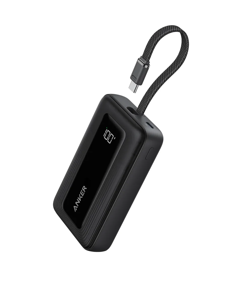 anker-zolo-powerbank-20000-mah-30w-mit-integriertem-usb-c-kabel-in-schwarz image 1