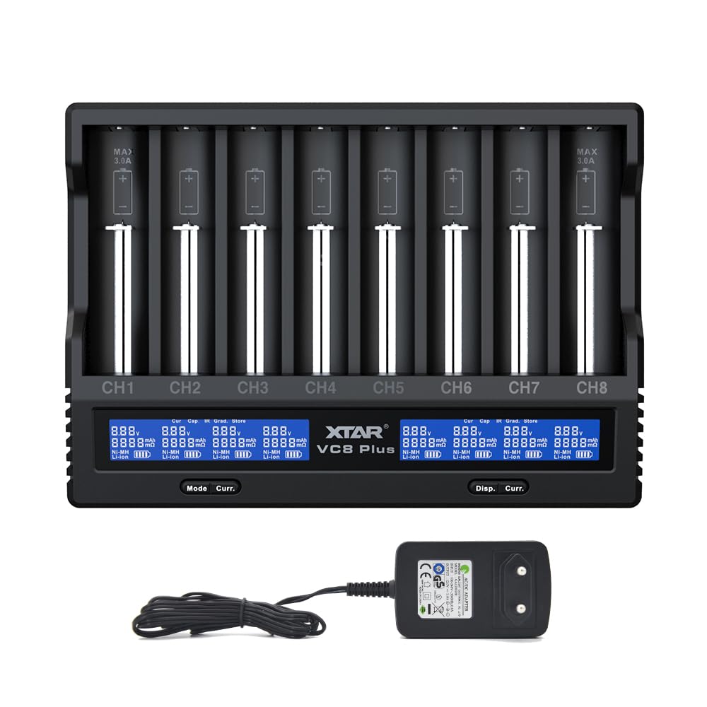 xtar-vc8-plus-18650-ladeger-t-8-slot-mit-lcd image 1