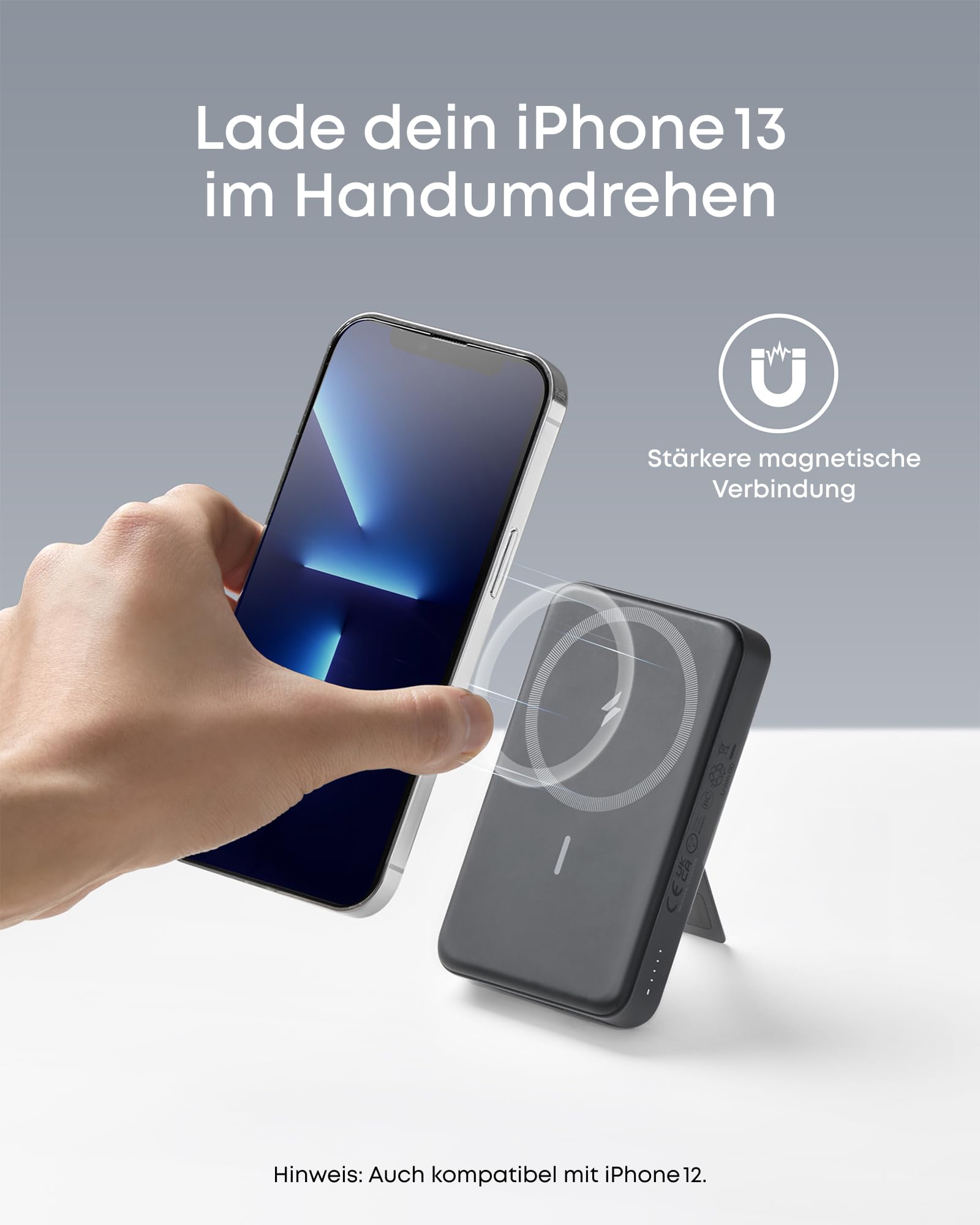 anker-633-powerbank-10000mah-magnetisch-schwarz-iphone-kabellos image 3