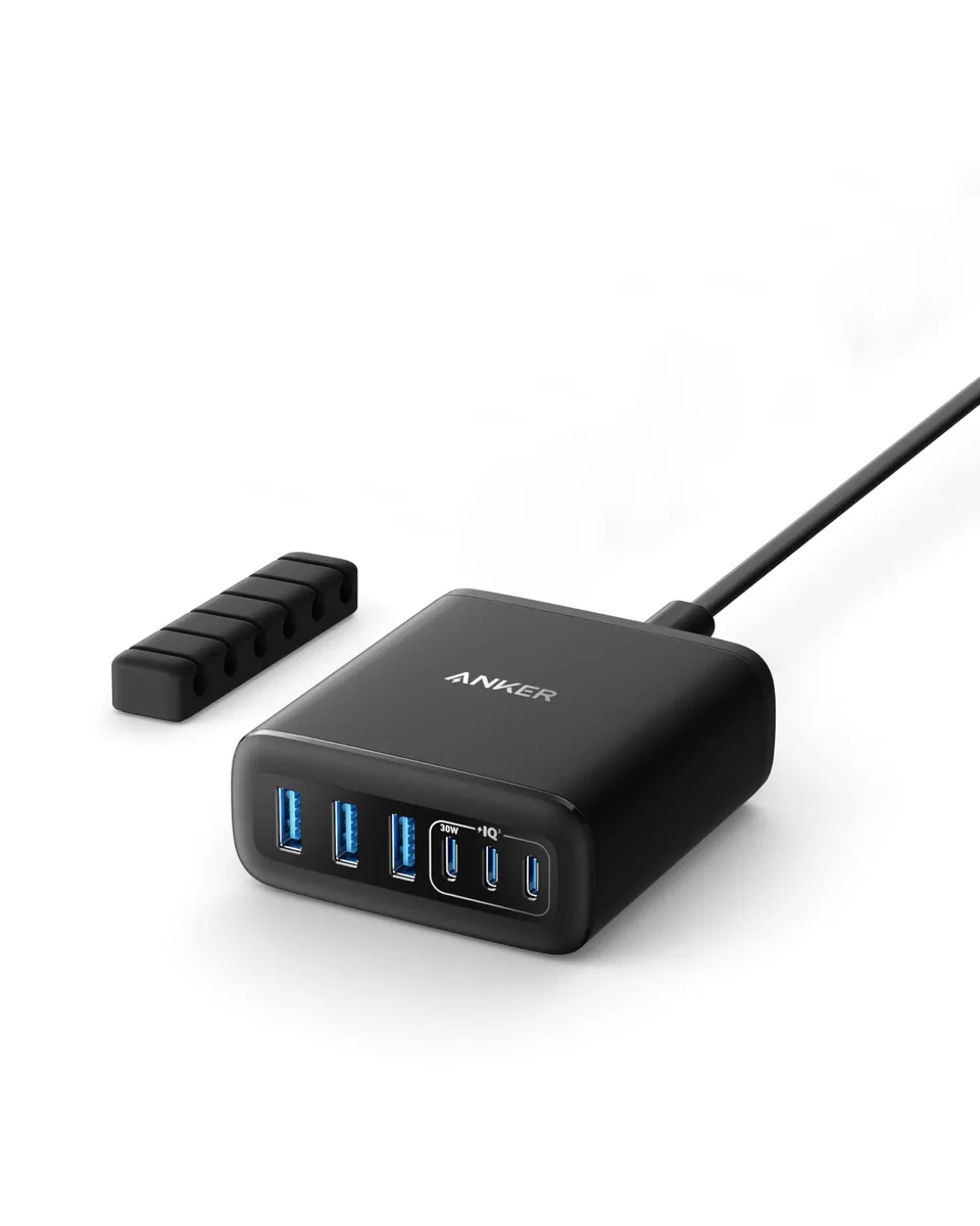 anker-chargers-112w-6-port-usb-c-ladeger-t-schwarz image 1