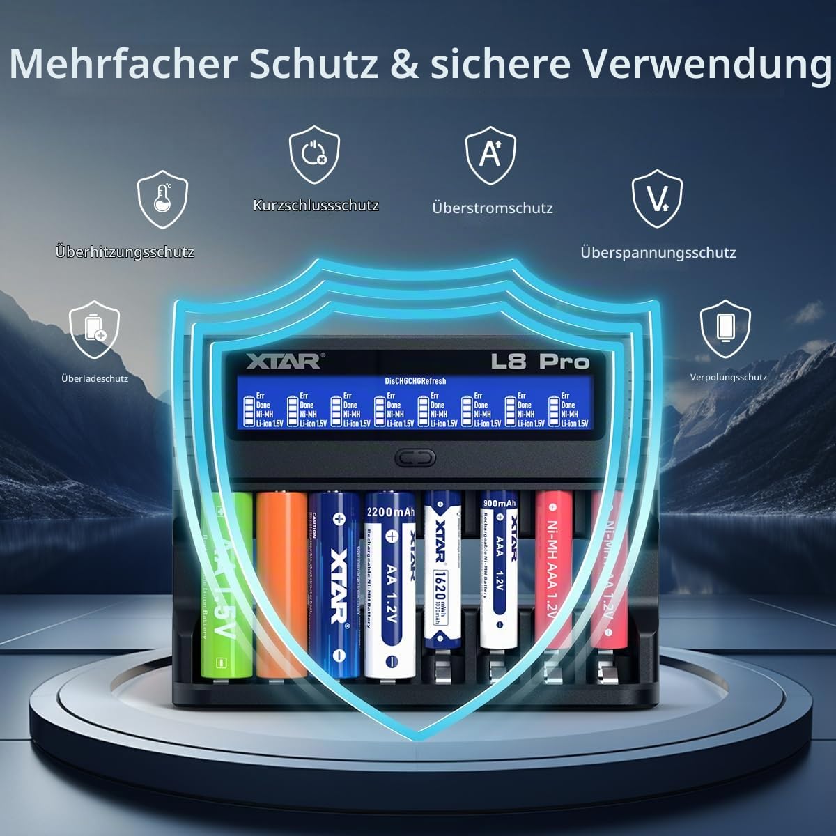 xtar-l8-pro-8-fach-ladeger-t-aa-aaa-usb-c-mit-lcd-refresh image 7